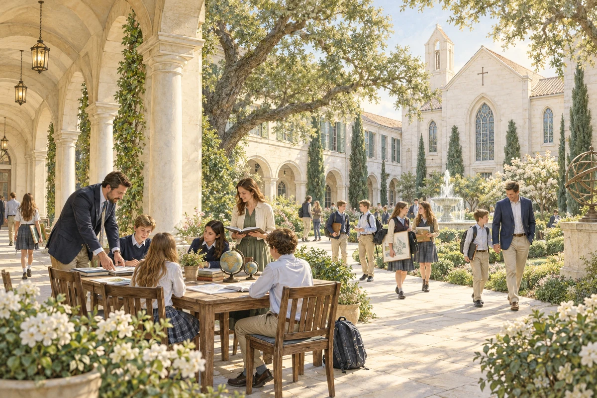 A place for teaching, study, friendship, and a full life beyond the classroom. Architectural concept.