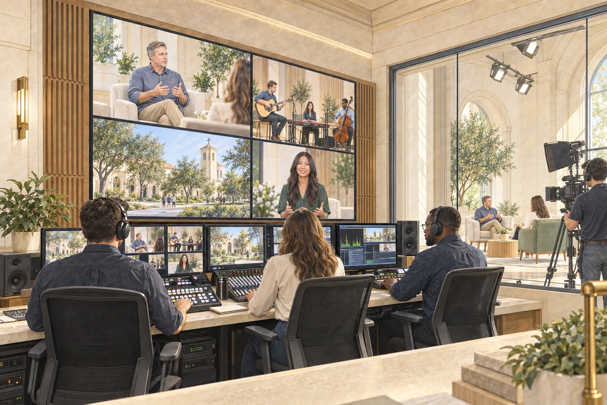 The media house, concept illustration
