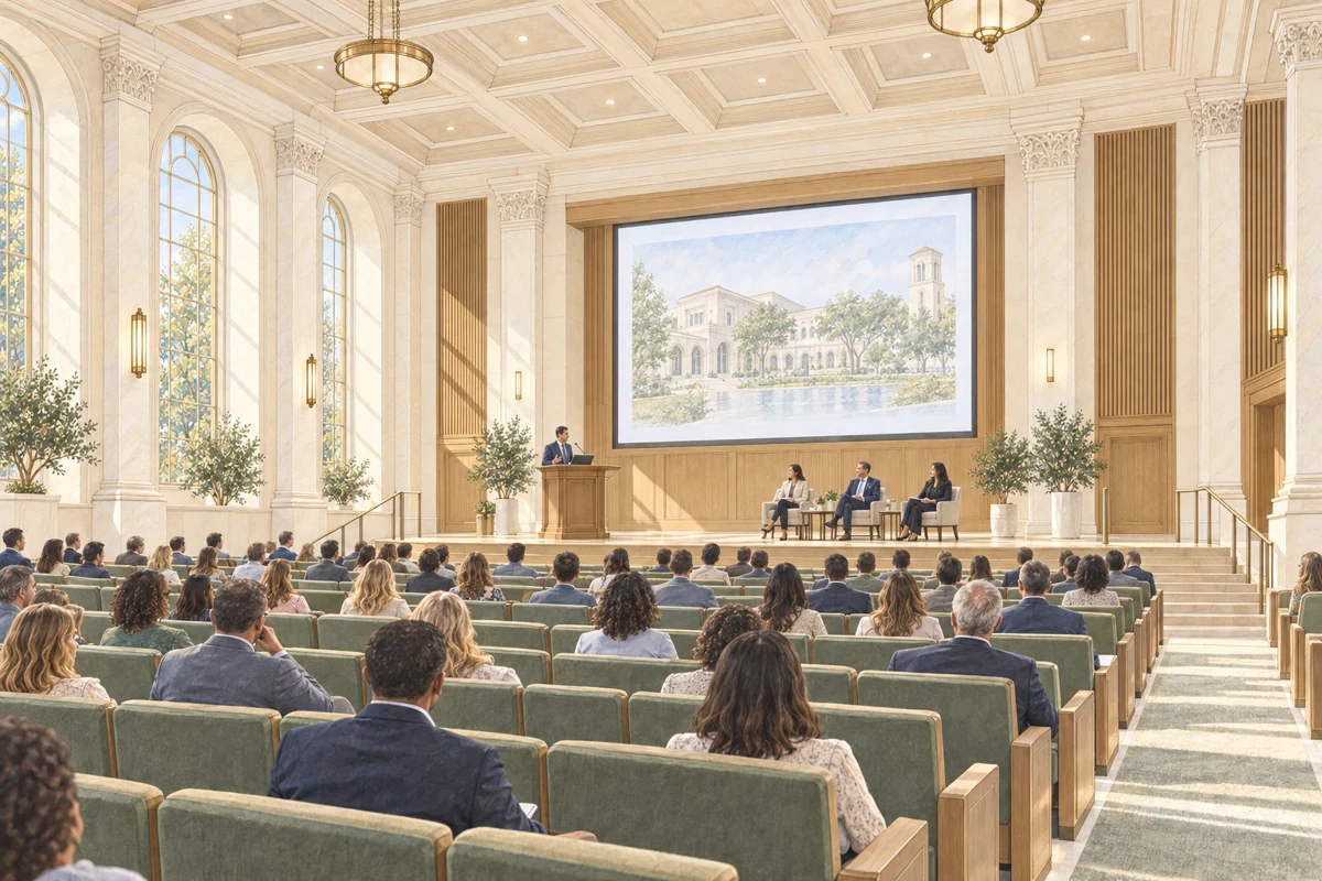 The auditorium, architectural concept